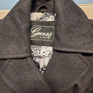 Vintage grey wool peacoat! Guess!